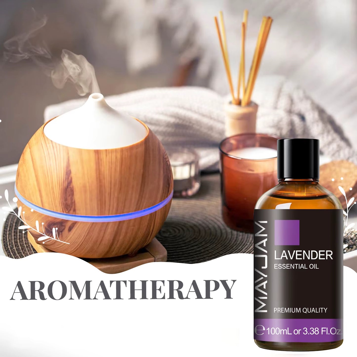 100ML Peppermint Jasmine Sweet Orange Rosemary Turmeric Cinnamon Lemon Pure Natural Essential Oil for Humidifier Candle